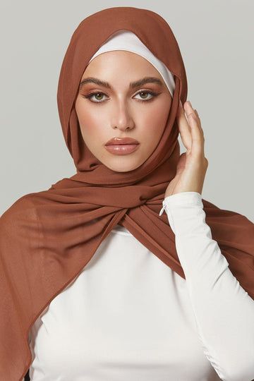 Georgette Chiffon - Ginger brown