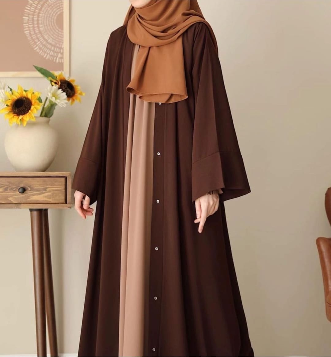 ABAYA - CHOCOLATY WITH INNER & STOLLER