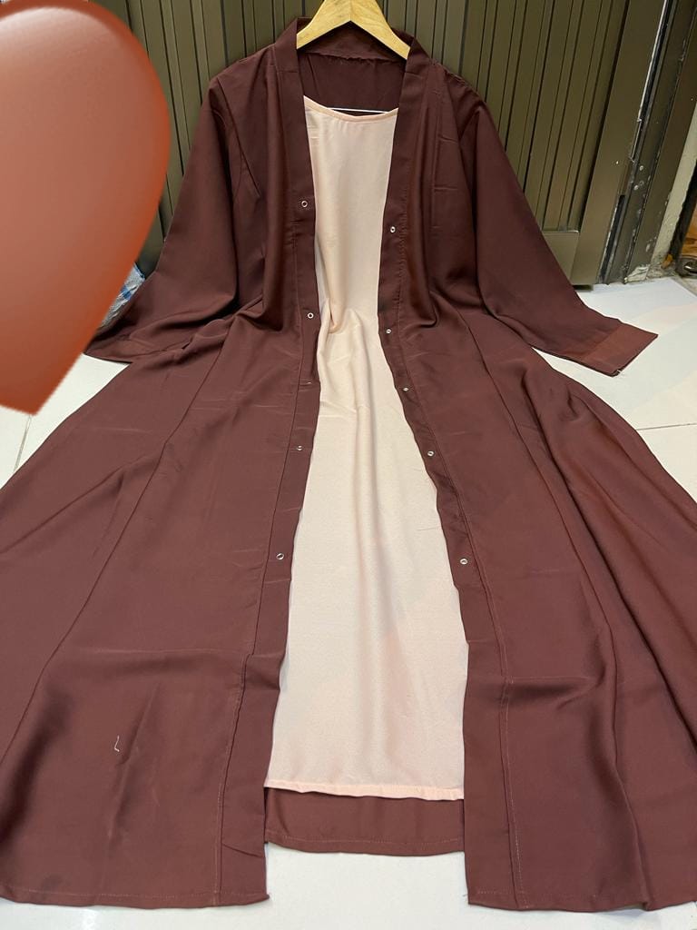 ABAYA - CHOCOLATY WITH INNER & STOLLER